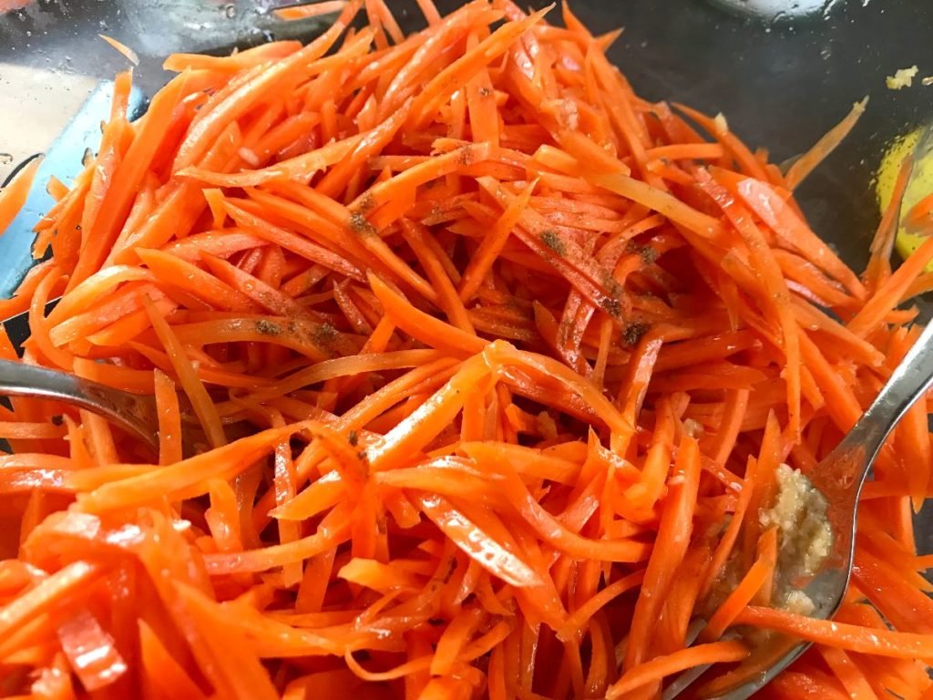 Korean Carrot Salad with Coriander - Alyona's Cooking