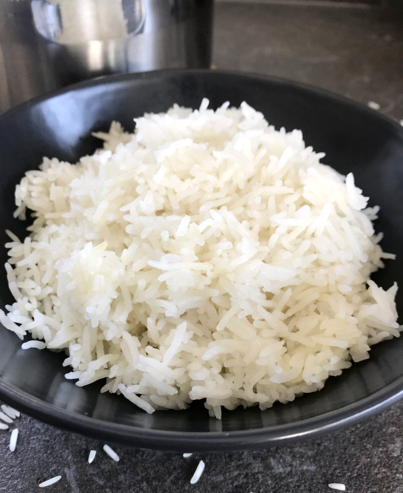 White Rice served in a bowl