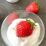 German Quark Dessert in glass cup