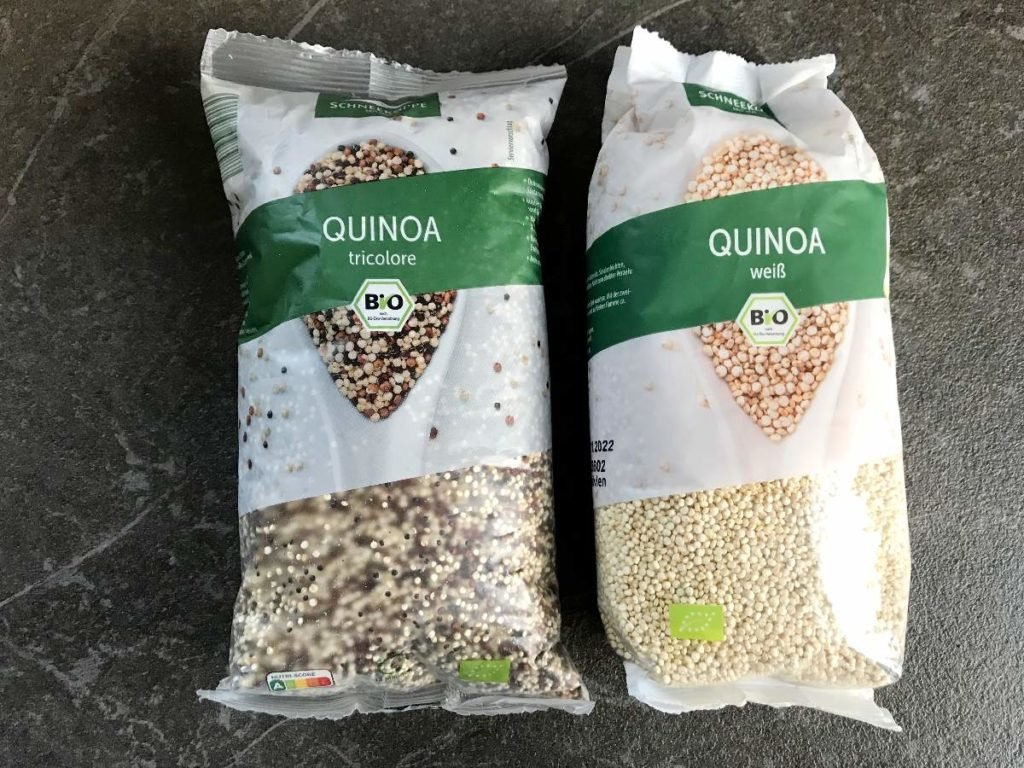 Quinoa types in different packages