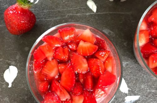 Chia Greek Yogurt Dessert with Strawberries