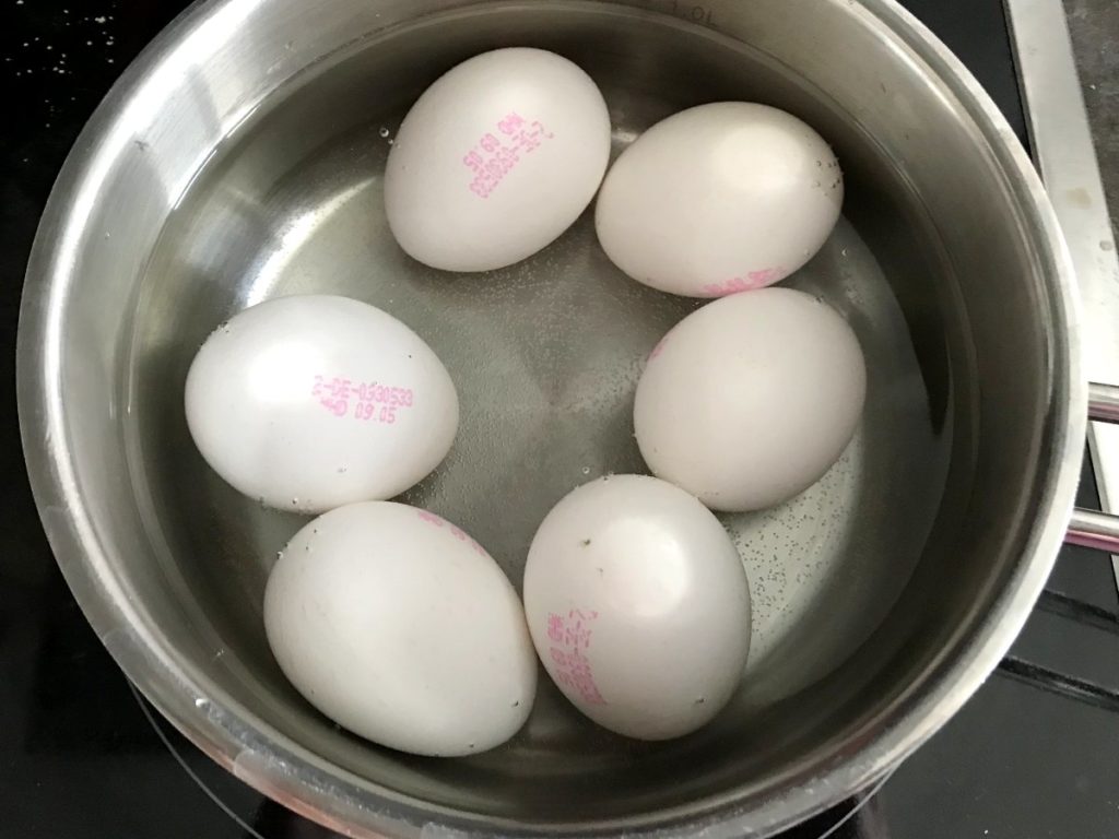 Eggs being cooked