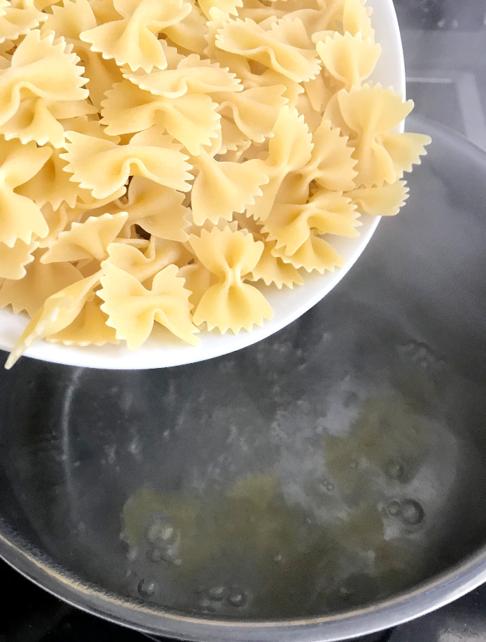 Add pasta to boiling water