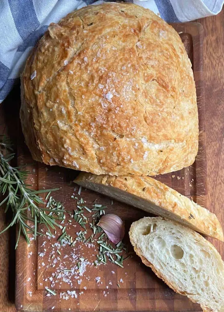 No-Knead Dutch Oven Bread to serve with lasagna or pasta.