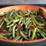 Pancetta Crack Green Beans in a skillet.