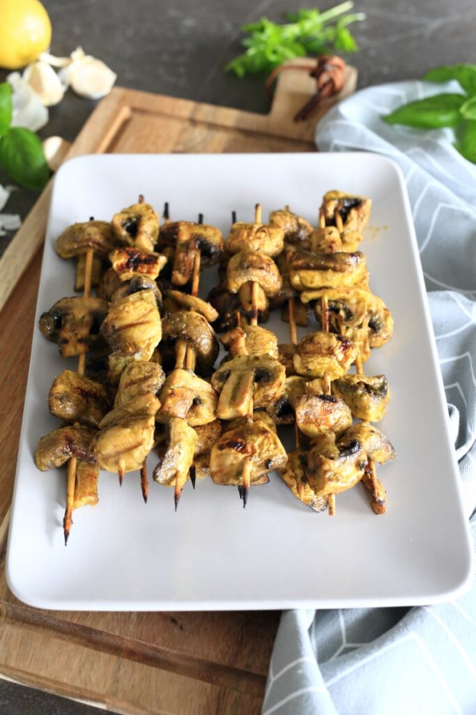 Grilled Mushrooms served on a platter.