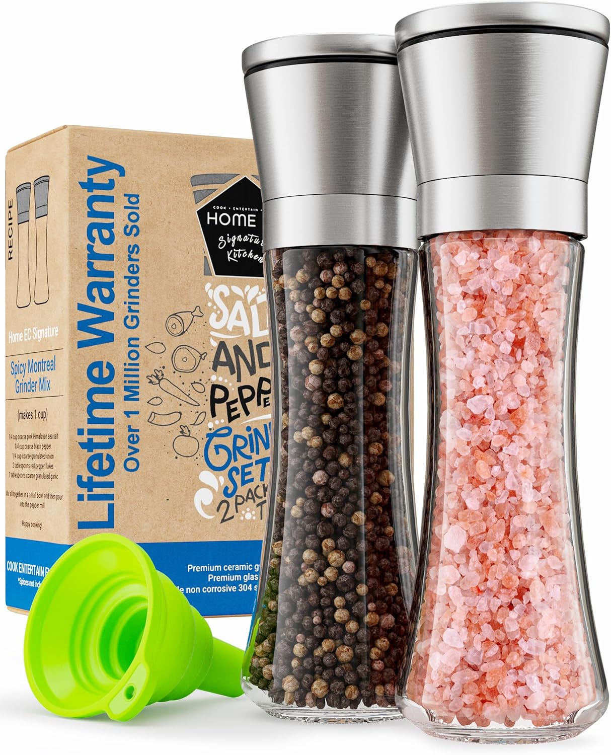 Salt and pepper grinders