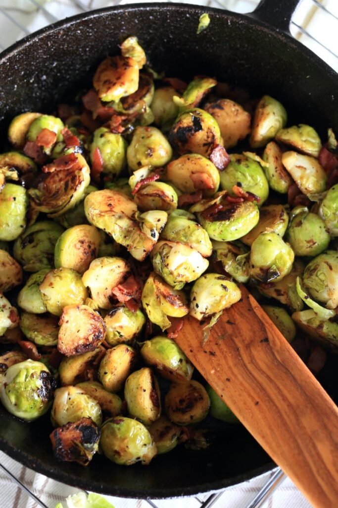 Serve Cast Iron Brussels Sprouts