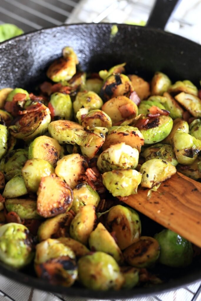 Serve Cast Iron Brussels Sprouts