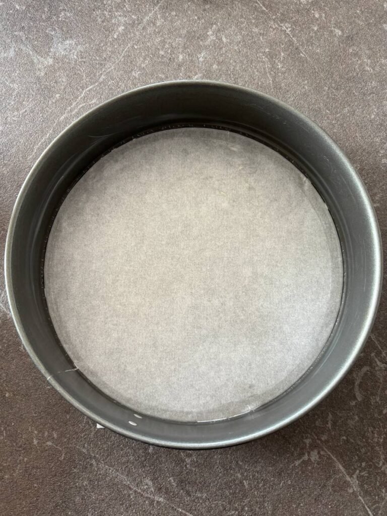 springform pan lined with parchment paper