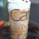 Instant coffee frappe served in a glass